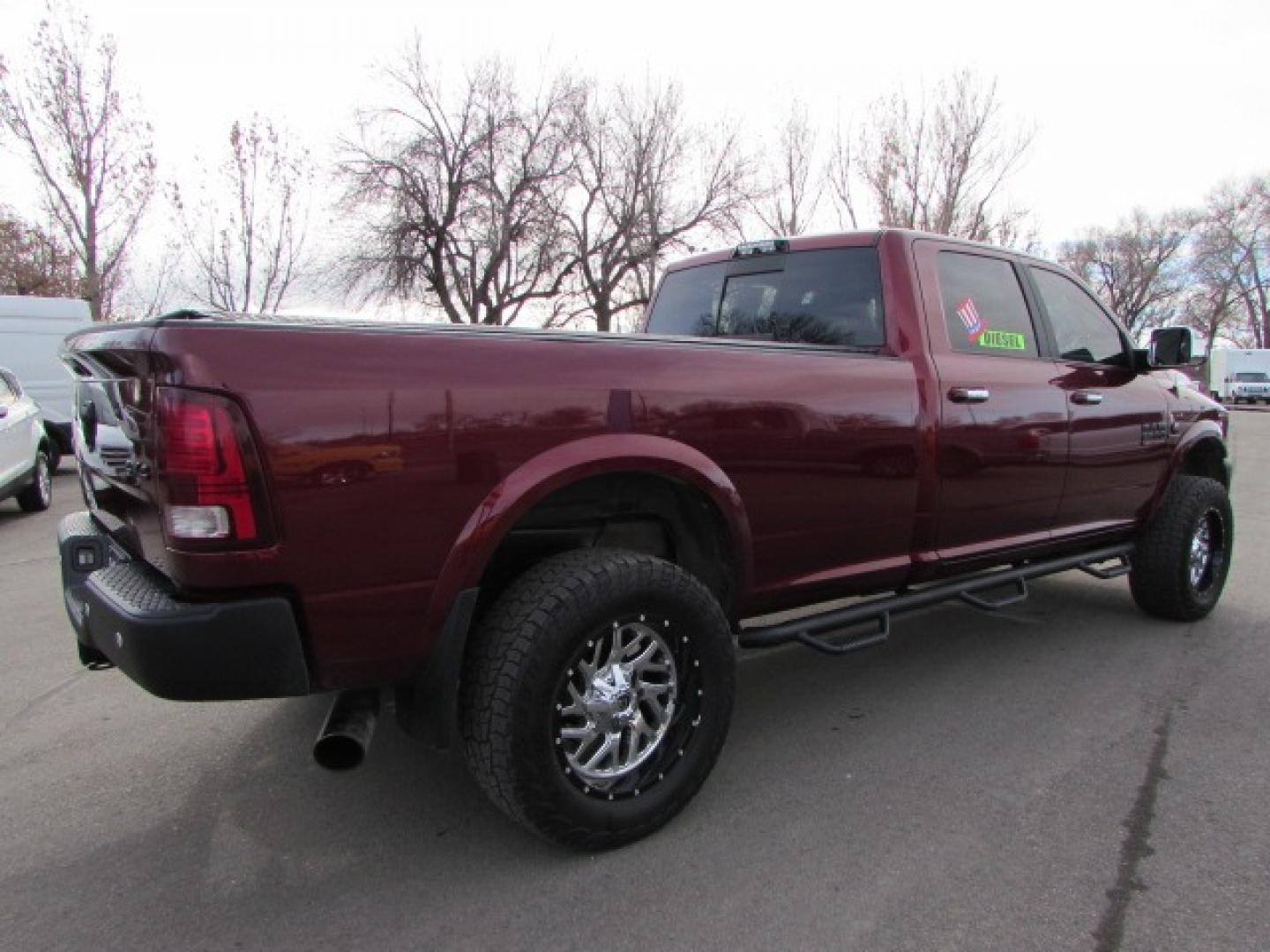 2018 Delmonico Red /Black Leather RAM 2500 Laramie (3C6UR5KL1JG) with an 6.7 I6 Cummins Turbo Diesel engine, 6 speed automatic transmission, located at 4562 State Avenue, Billings, MT, 59101, (406) 896-9833, 45.769516, -108.526772 - 2018 RAM 2500 Laramie Crew Cab LWB 4WD - Cummins Diesel! 6.7 I6 Cummins Turbo Diesel Engine - 6 speed automatic transmission - 4WD - 171,505 miles - Montana 2 owner unit - fully deleted emissions - copy of inspection and a full vehicle history report provided - Financing available! Delmonico Re - Photo#4